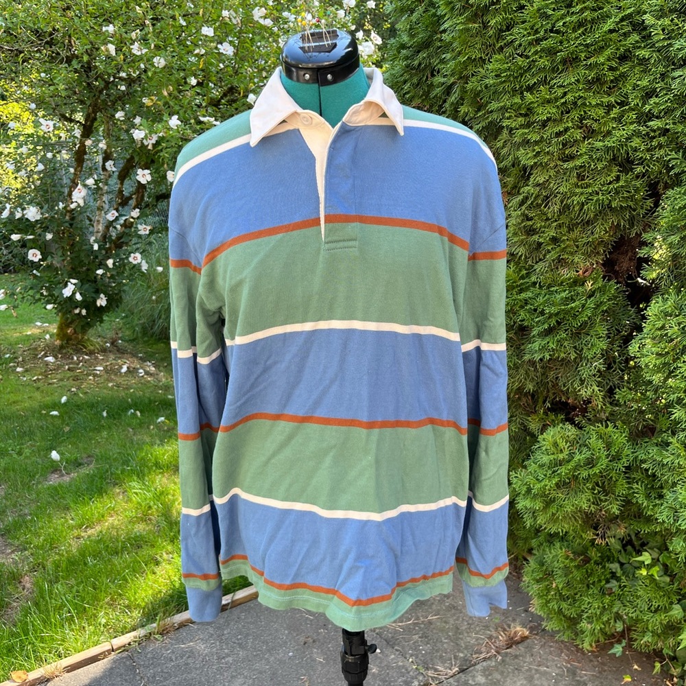 LE31 Long Sleeve Striped Collared Shirt